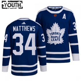 Lasten NHL Toronto Maple Leafs Pelipaita Auston Matthews 34 Reverse Retro 2.0 Adidas 2022-23 Sininen Authentic